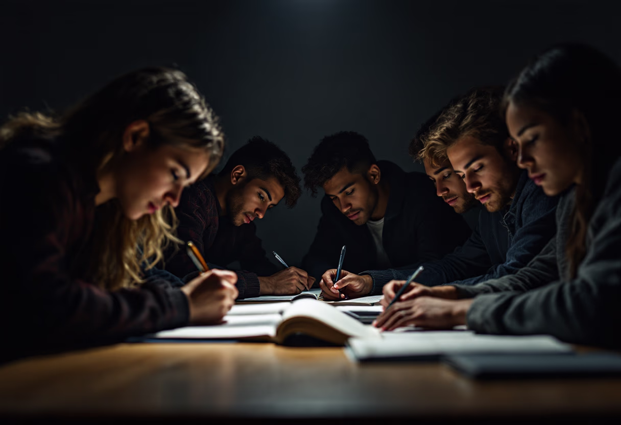 image of students in a collaborative study session